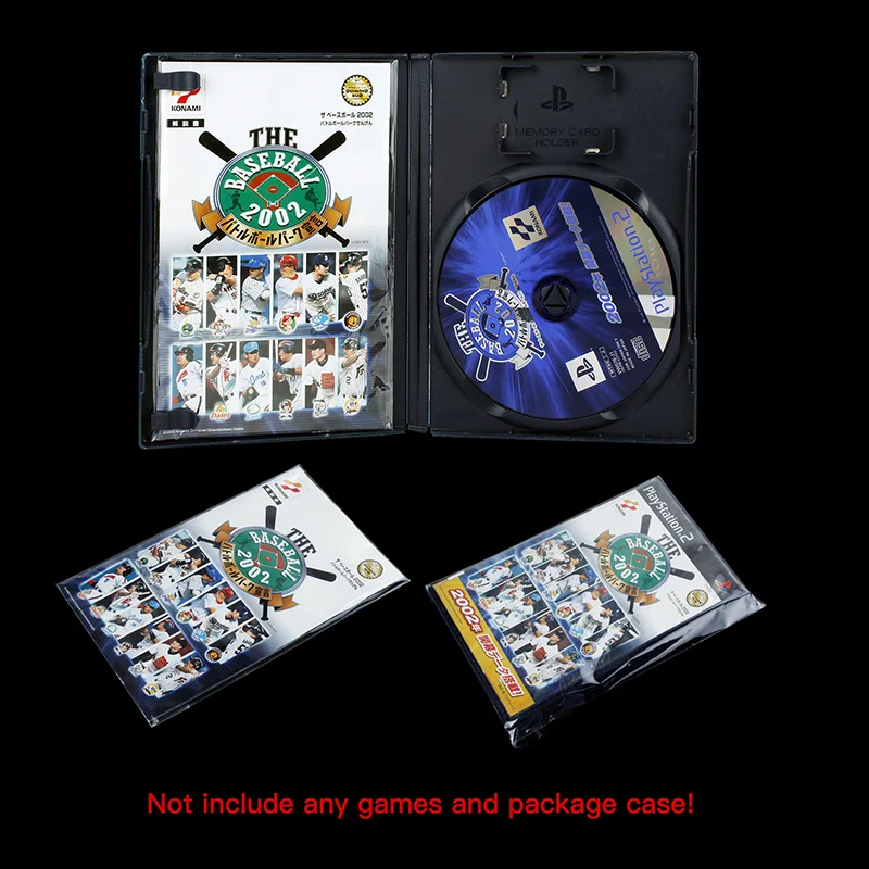 100 個 PS2 CD ゲームケース再密封可能なスリーブ OPP ビニール