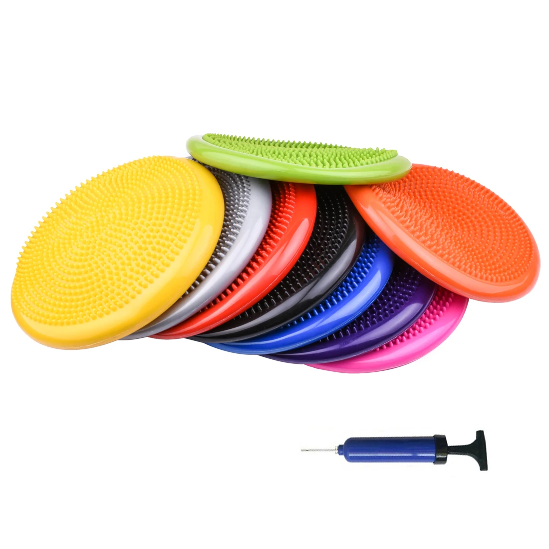 

Yoga Massage Ball Balance Board Pad With Pump Air Inflatable Stability Cushion Pilates Equipment Fitness Disc Exercise Ball