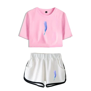 

GOT7 Present YOU sets Summer K-pops Women Two Piece Set Shorts and T-shirt Clothes 2019 Tops Hot Sale K-pops sets Plus Size xxl