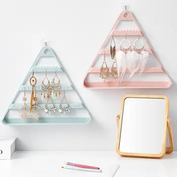 

Girls Can Hang Earrings Triangle Storage Rack Stable And Cute Jewelry Multi-layer Display Organizer Hot Fashion Creative Shelf