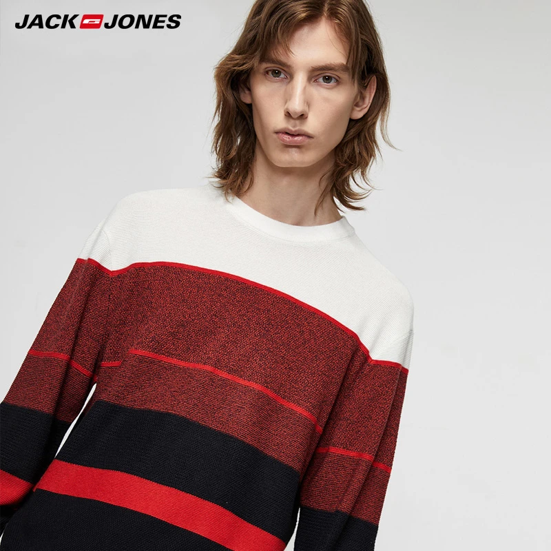 Jack Jones Jersey de punto hombre, jersey de cuello redondo con contraste de color, invierno, - AliExpress