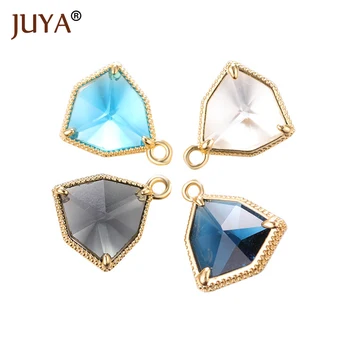 

Juya 6pcs Glass Water Drop Charm Pendants Jewelry Making for DIY Earrings Findings Necklace Charms Accessories Materials