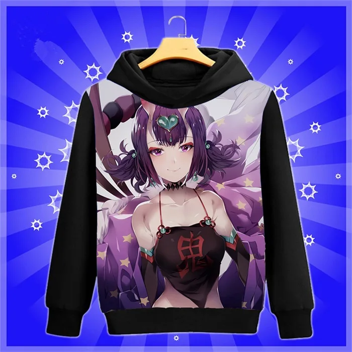 22 Крутая аниме-Толстовка Fate/Grand Order Shuten-douji Косплей Толстовка с капюшоном Мода Весна Осень Мужчины Женщины пуловер пальто - Цвет: 22
