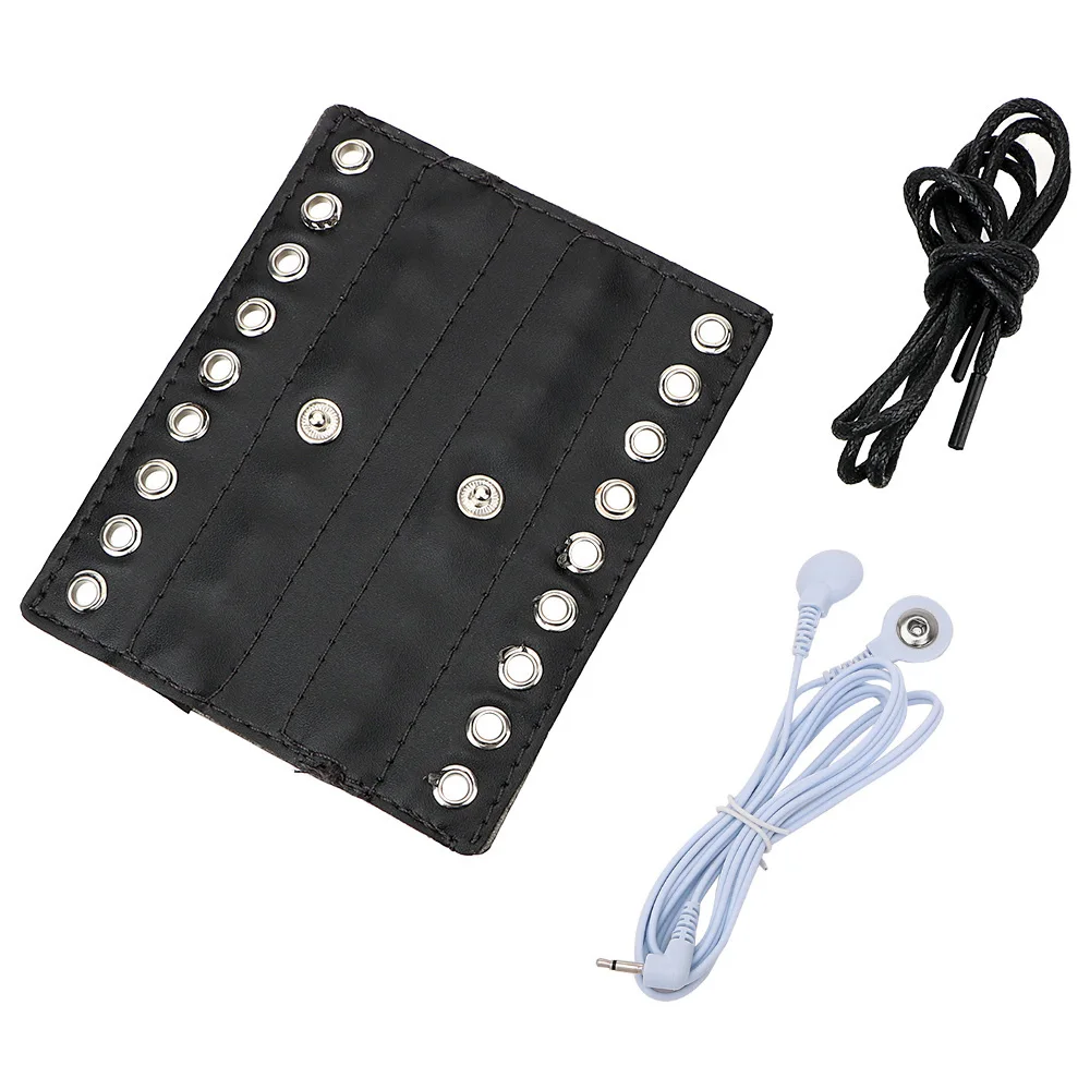 PU Leather Electro Shock Penis Rings Sex Toys For Male Masturbation Penis Stimulation Cock Extender,E-stim Adjustable Cock Rings