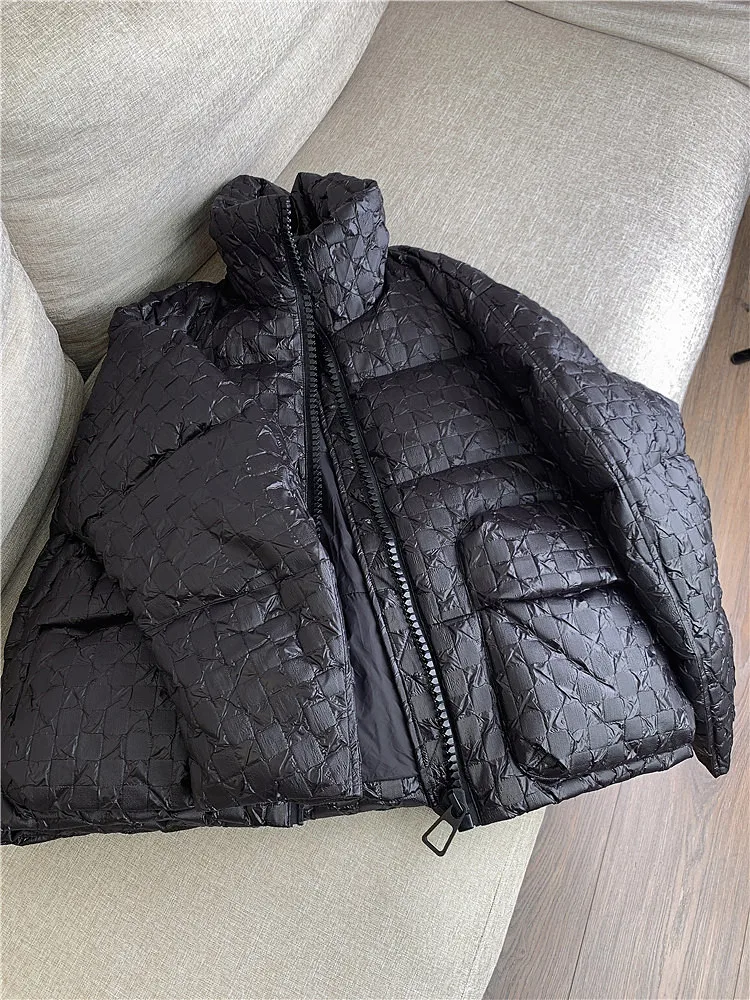 Leather Jackets New thickening white duck down bread served brief paragraph 95 female H19DY199 down jacket long duvet coat