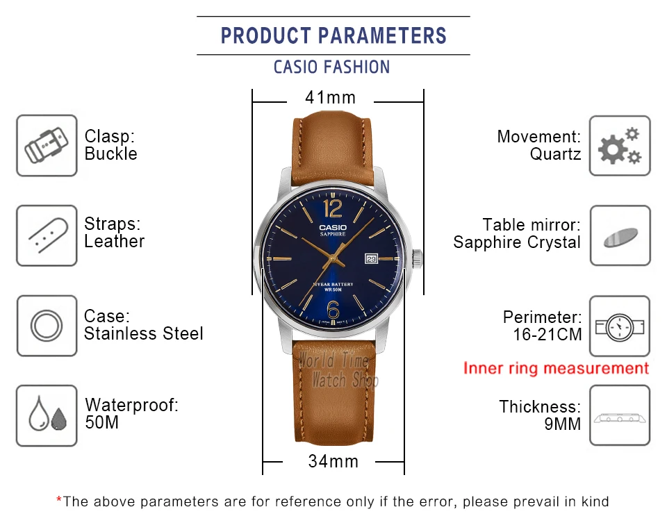Casio watch wrist watch men top brand luxury set quartz watch 50 meters water resist men watch Sport military Watch MTS-110L-2A