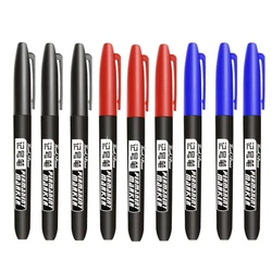 Haile rotulador permanente resistente al agua, negro, azul, rojo, 1,5mm, Color fino, bricolaje, rotuladores de arte, escuela, oficina, papelería