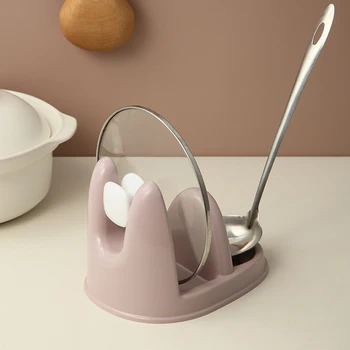 

1pc Set Practical Kitchen Cooking Rack Soup Spoon Spatula Storage Rack Non-Slip Bracket Chopping Board Storage Rack