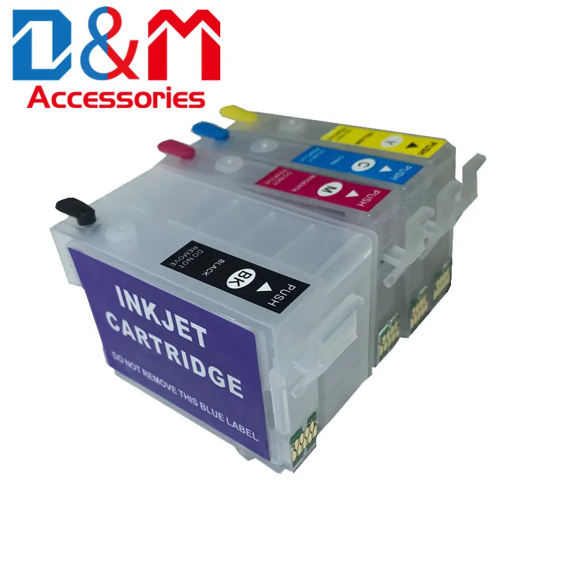 

1Set Refillable ink cartridge with ARC chip T252 252XL T2521-T2524 for Epson WF-7110 WF-7210 WF-7710 WF-7720 printer ink tank