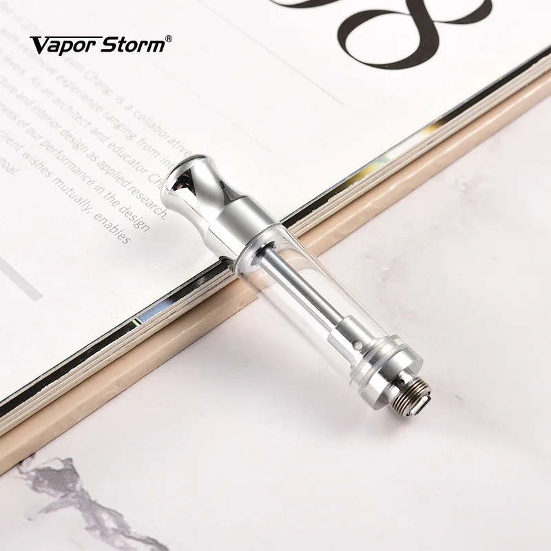 Vapor Storm MTL Ceramic Coil Vape Tank 1.2ml Cartridge 510 Thread Atomizer Ceramic Tank for Thick Oil CBD Vape Batteries