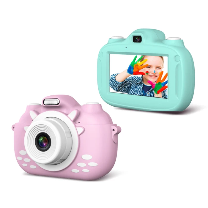 Digital Kids Camera 3Inch TouchScreen Dual Lens Cartoon Photography Birthday Gift LSMK99