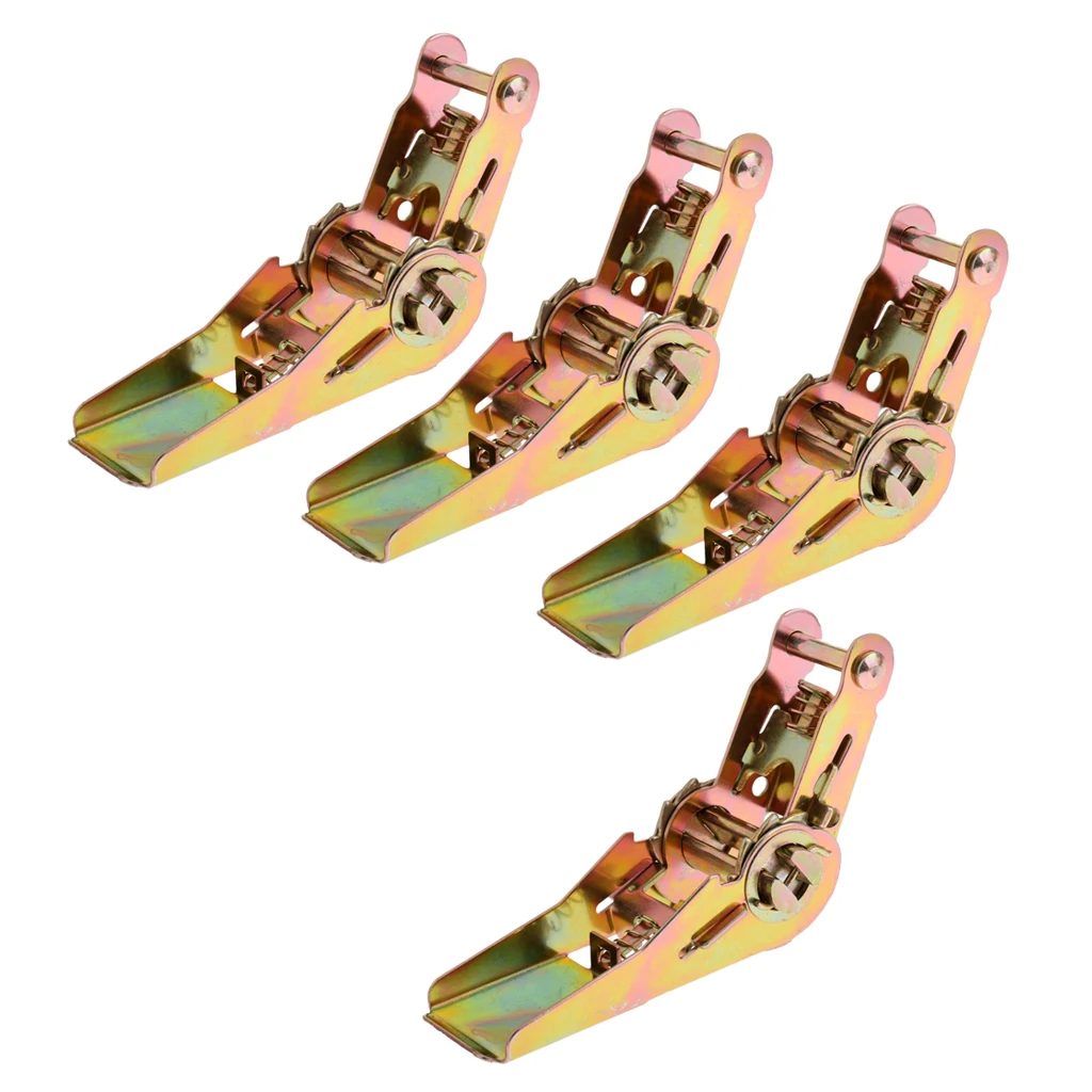Universal 1' Handle Ratchet Tie Down Lashing Trailer Spare Accessories x4pcs