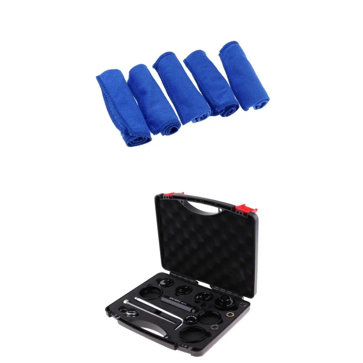 Bicycle Bearing Press Kit BB Tool with 5pcs Microfiber Bike Cleaning Care Towel Cloth for Cycles Maintain