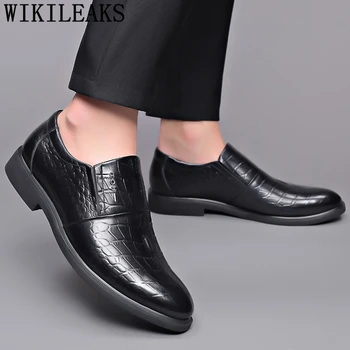 

Mens Dress Shoes Loafers Crocodile Shoes Oxford Italian Shoes Men Fashion Scarpe Uomo Eleganti Chaussure Classique Homme Ayakkab