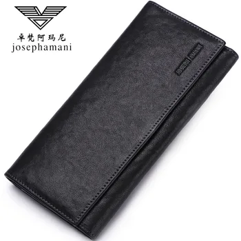 

high-end JOSEPHAMANI brand genuine leather fashion wallet men long wallet Head layer cowhide new portfel