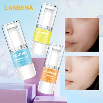 

1PC 20ML Face Cream Vitamin C Hyaluronic Acid Collagen Long Lasting Smooth Face Primer 24K Gold Makeup Base Liquid Cream TSLM2