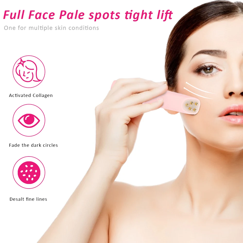 

New RF Eye Massager Vibration Massage Pen Radio Frequency Device Anti-Ageing Wrinkle Remover Wrinkle Eye Bags Facial Lift Tool
