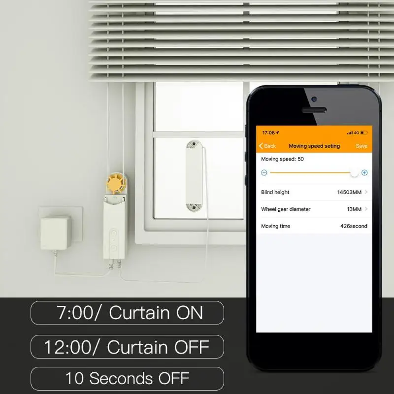 WiFi смарт моторизованные цепные роликовые шторы затвор привода мотора транспортер удобно и просто установка