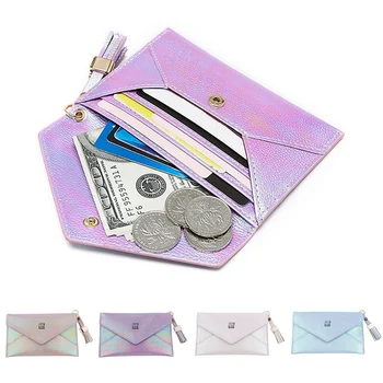 

Womens Wallet Leather Ultra Thin Envelope Wallet Travel Clutch