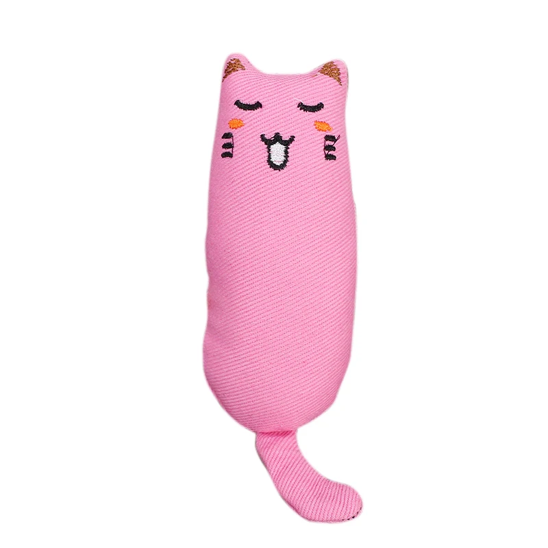 Кот шлифовальные игрушки для кошек Catnip забавный плюшевый Кот котенок жевательная игрушка когти кусающая кошка мята для кошек зубы обучающая подушка игрушки - Цвет: P