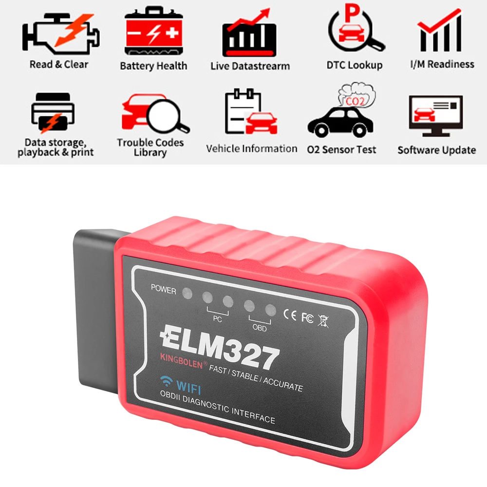 PIC25K80 WIFI ELM327 OBD2 Scanner For Toyota Corolla Camry Land Cruiser