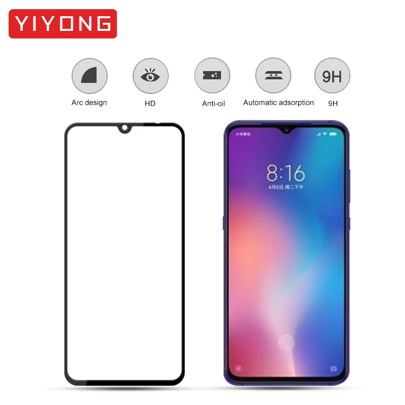 YIYONG 5D полное покрытие стекло для Xiaomi mi 9 SE закаленное стекло Xio mi 9 9T mi 9T Pro Защита экрана для Xiaomi mi 9 8 Lite CC9 E