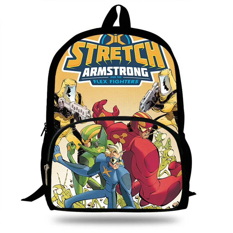 

Cartoon Stretch Armstrong And The Flex Fighters Children Schoolbags Custom Made Bandolera Hombre Backpacks For Kids Students