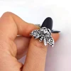 hzew 5pcs Resizable Death Head Skull Butterfly Moth Ring Creativity Gift For Women Men 6