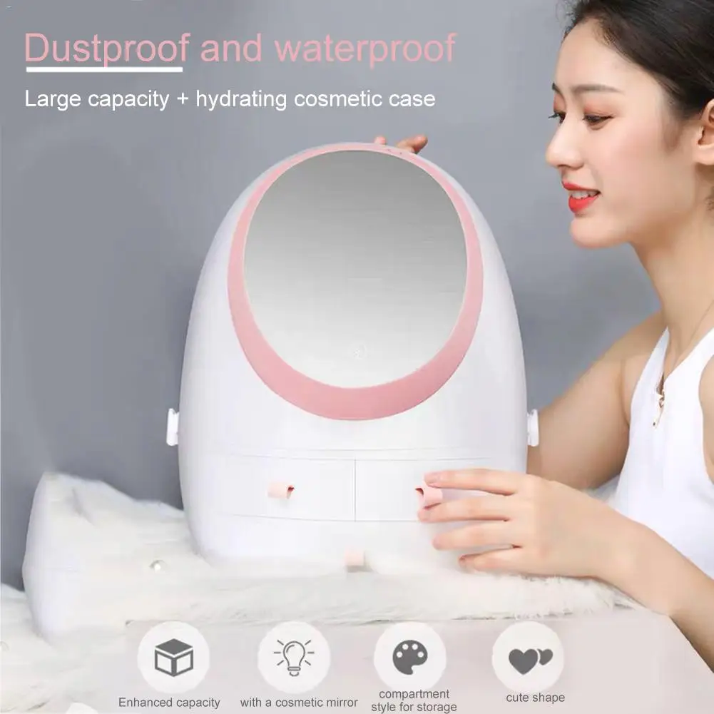 

Cosmetics Storage Box Beauty Sponge Container Dustproof Makeup Organizer Ornament For Table