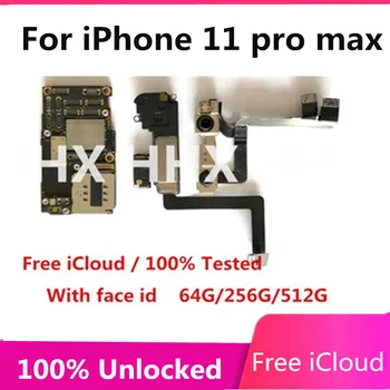 

Motherboard for iphone 11 pro MAX 6.5 inch Without / With Face ID Unlocked iCloud Original Full Chip 64GB 256GB 512GB Full Teste