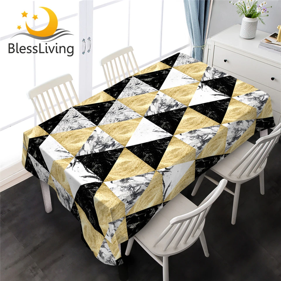 New Marble Pattern Gold Polyester Rectangle Waterproof Cushion Cover Table Cloth New Marble Pattern Gold Polyester Rectangle Waterproof Cushion Cover Table Cloth