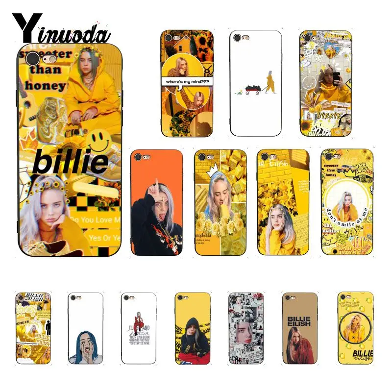 

Yinuoda Star Billie eilish Soft Silicon black Phone Case for iPhone 8 7 6 6S Plus 5 5S SE XR X XS MAX Coque Shell Fundas Capa