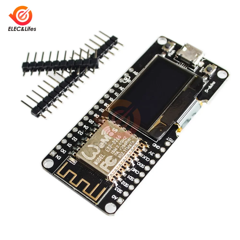 Для Wemos NodeMCU ESP8266 ESP-12F 0,96 дюймов OLED Дисплей WI-FI модуль Беспроводной CP2102 макетная плата микро USB вход