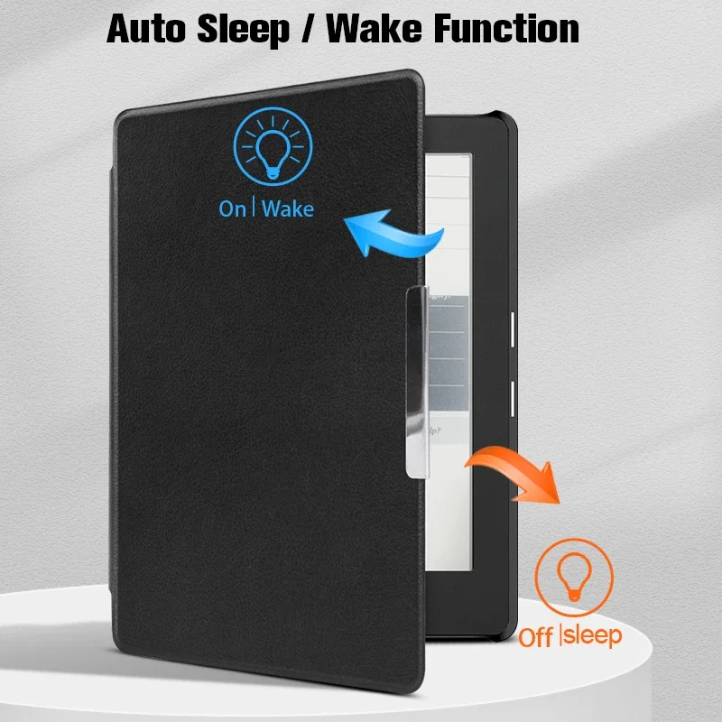 Capa de Couro Magnética do Sono Estojo Fino para Kobo Aura H2o Edição 2014 68 N250 Ereader Funda - Imagem 3