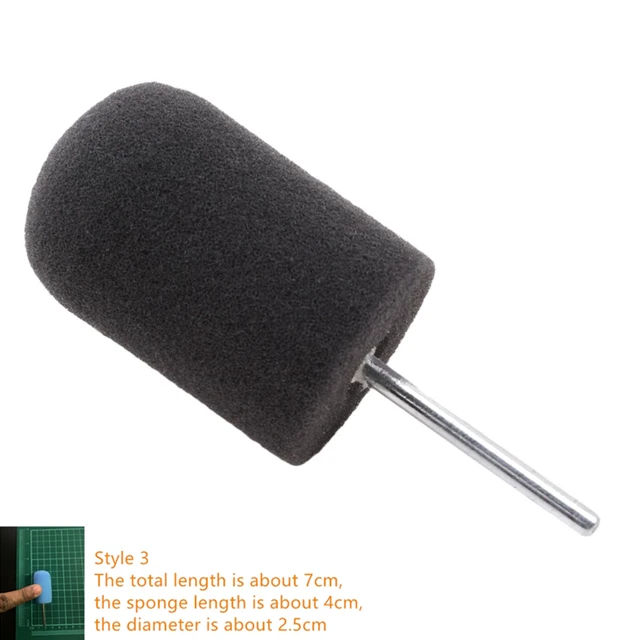 Auto Wheel Polishing Sponge Used for Electric Drill 3inch/ 4inch Burnishing Ball Polishing Cone Car Hub Buffing Sponge yellow