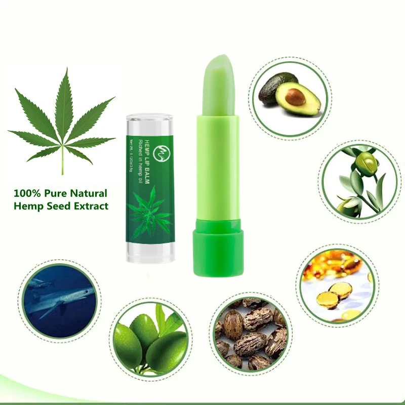 MinchHempSeedExtractMoistureLipBalmNaturalHempLipbalmTemperatureChangedColor