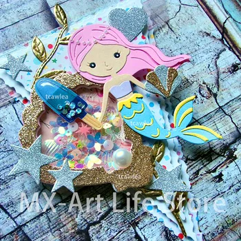 

6 Kinds Ocean Mermaid Girl Metal Cutting Dies Lovely Doll Stencil Embossing for DIY Scrapbooking Photo Album Decoration