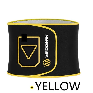 Veidoorn, профессиональная поддержка талии, триммер для талии, тренажер для талии, унисекс, поддержка спины, пояс для талии, спортивный, фитнес, тренировки - Цвет: 8016A new yellow