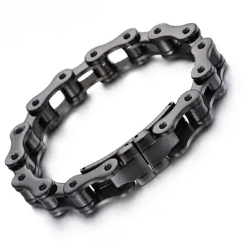 

Polished Bike Bicycle Chain Bracelet Stainless Steel Mens Womens Bracelet , 10MM Width,
