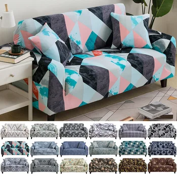 

1/2/3/4seats Elastic Sofa Covers Living Room L Shape Couch Cover Polyester&Spandex Sofa Protectors Washable Furniture Slipcovers