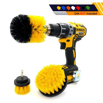 

3pcs/Set Power Scrub Brush Drill Attachment Cleaning Scrubber Kit 2/3.5/4Inch Electric Drill Brush