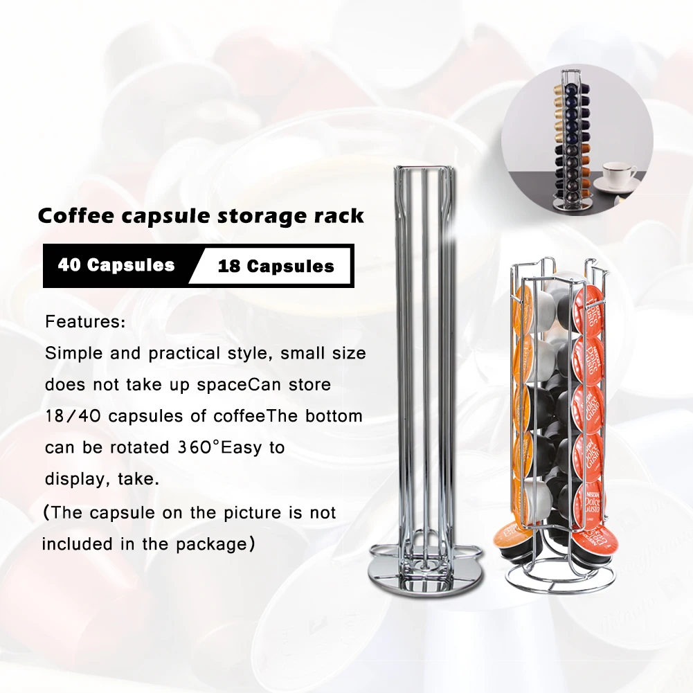 Новинка металлическое покрытие Koffie Pod Houder Ijzer Chroom подставка для капсул Opbergrek voor 18