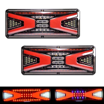 

24V Truck LED Rear Tail Light trailer Warning Lights waterproof Flowing Signal Light lorry stop brake reversing traffic lamp