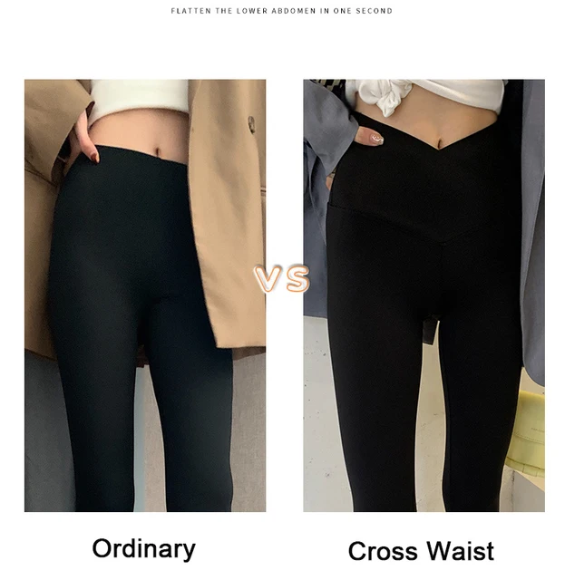 Bivigaos Women Fall Cross Waist Sharkskin Leggings Butt Lift Fitness  Tight-fitting Sexy Leggings V-shaped High Waist Shark Pants - Leggings -  AliExpress