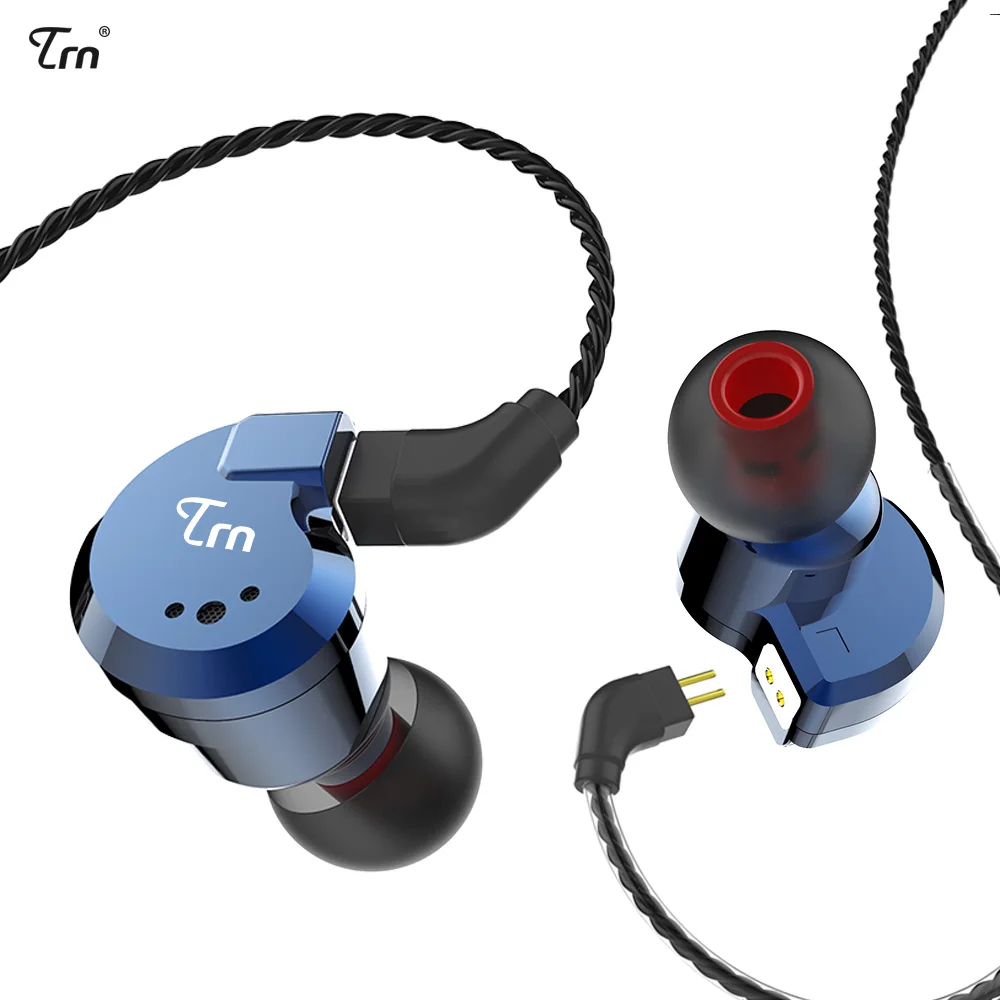 

TRN V80 Balance in Ear Headphone 2BA and 2DD Monitor Earphone Metal Studio Audio Headset with Detachable 2Pin Cable Headset
