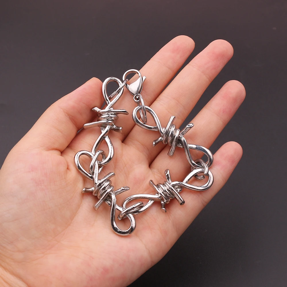  Necklace Punk Style Barbed Wire Chain Cheap JKP4465