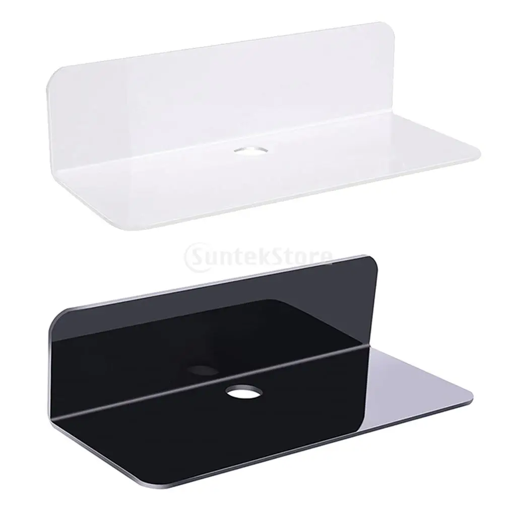 Acrylic Floating Wall Rack Display Self-Adhesive for Smart Speaker Doll