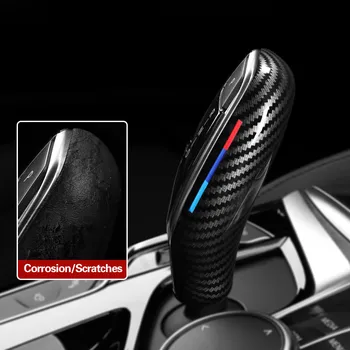 

New ABS Car Gear Head Shift Knob Cover Gear Shift Handbrake Grip Case Decor Shell For BMW 5 series X3 G30 G31 G01 G02 G32