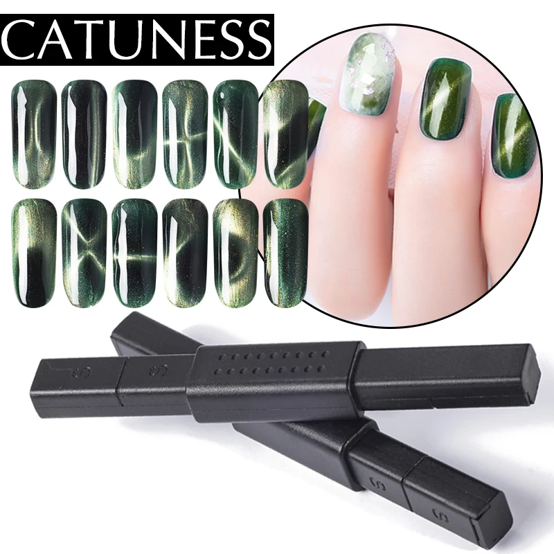 CATUNESS Nail Art DIY инструмент для 3D ручки кошачьи глаза двуглавый магнит для кошки лак для ногтей гель лак магнитный гель лак