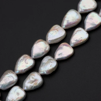 

Teardrop Shape Genuine Freshwater Pearls, 14-17mm, Cultured Fresh Water Pearl Beads Wholesale (PL-30)/ 15.5" Full strand